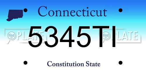 5345TI Connecticut License Plate
