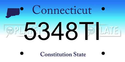 5348TI Connecticut License Plate