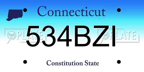 534BZI Connecticut License Plate