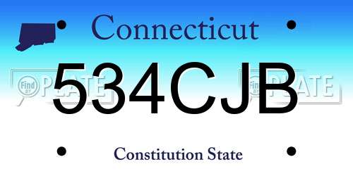 534CJB Connecticut License Plate