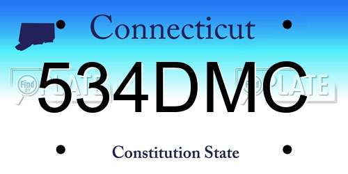 534DMC Connecticut License Plate