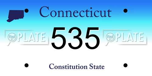 535 Connecticut License Plate