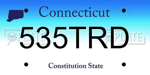 535TRD Connecticut License Plate