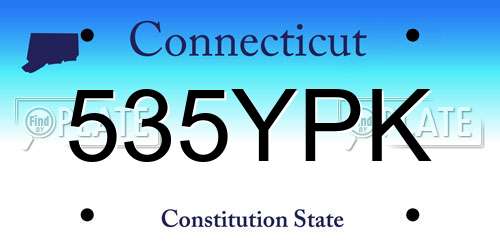 535YPK Connecticut License Plate