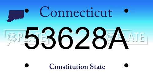 53628A Connecticut License Plate