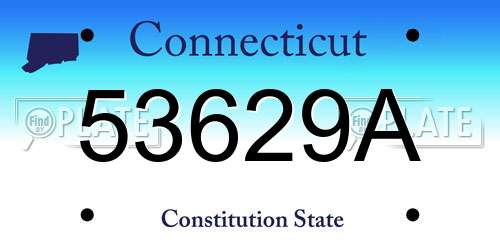 53629A Connecticut License Plate