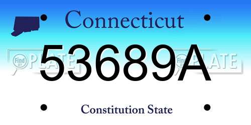 53689A Connecticut License Plate