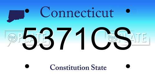 5371CS Connecticut License Plate