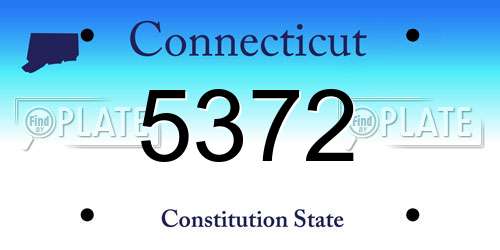 5372 Connecticut License Plate