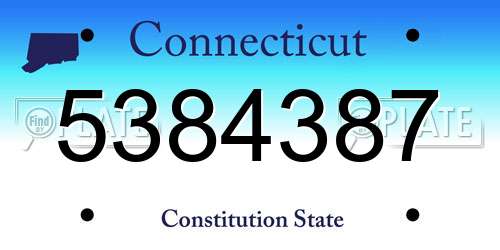 5384387 Connecticut License Plate
