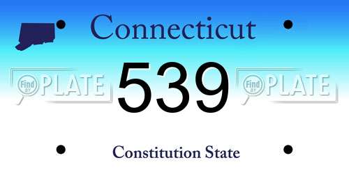 539 Connecticut License Plate