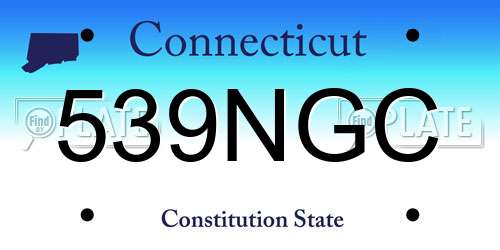 539NGC Connecticut License Plate