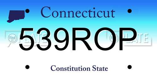 539ROP Connecticut License Plate