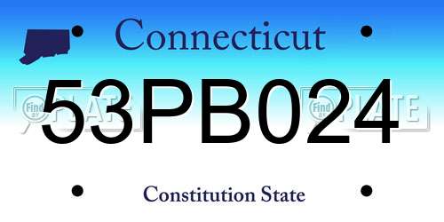 53PB024 Connecticut License Plate