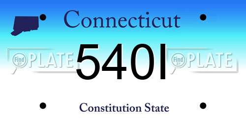 540I Connecticut License Plate