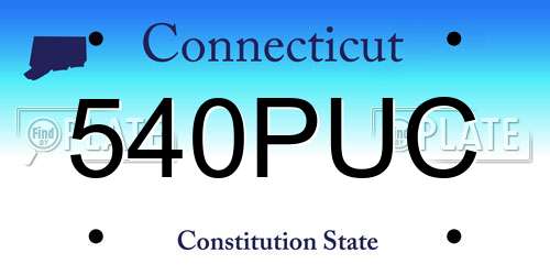 540PUC Connecticut License Plate