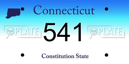 541 Connecticut License Plate