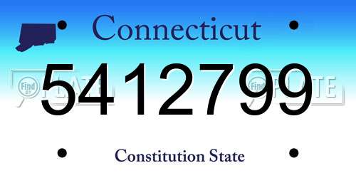 5412799 Connecticut License Plate