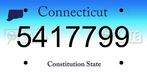 5417799 Connecticut License Plate