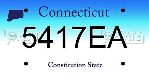 5417EA Connecticut License Plate