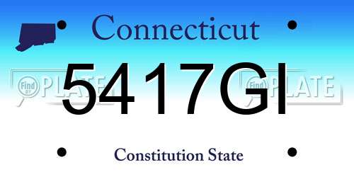 5417GI Connecticut License Plate
