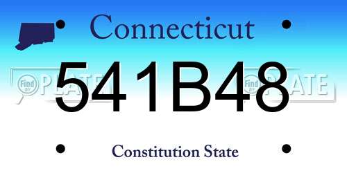541B48 Connecticut License Plate