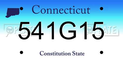 541G15 Connecticut License Plate