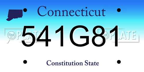 541G81 Connecticut License Plate