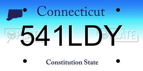 541LDY Connecticut License Plate