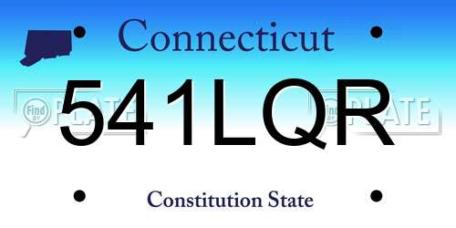 541LQR Connecticut License Plate