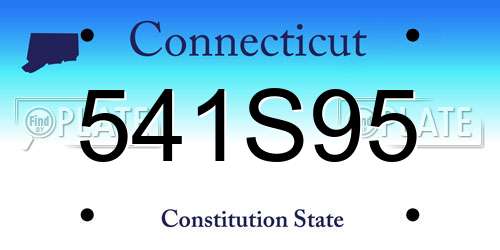 541S95 Connecticut License Plate