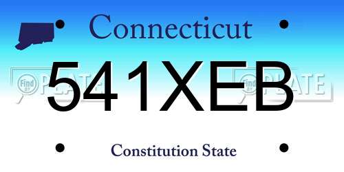 541XEB Connecticut License Plate