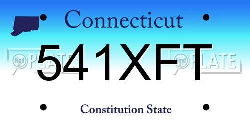 541XFT Connecticut License Plate