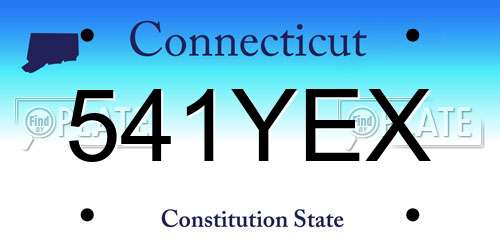 541YEX Connecticut License Plate