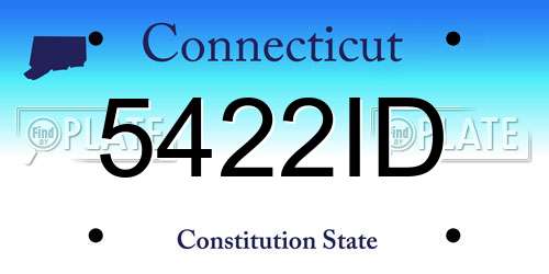 5422ID Connecticut License Plate
