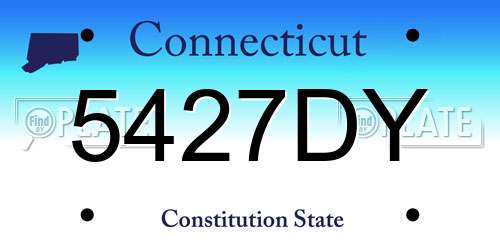 5427DY Connecticut License Plate