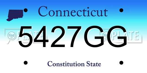 5427GG Connecticut License Plate