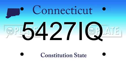 5427IQ Connecticut License Plate