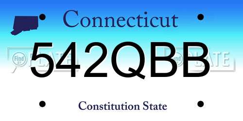 542QBB Connecticut License Plate