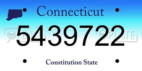 5439722 Connecticut License Plate