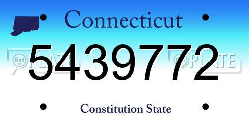 5439772 Connecticut License Plate
