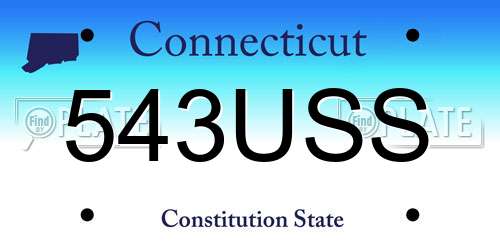 543USS Connecticut License Plate