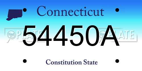 54450A Connecticut License Plate