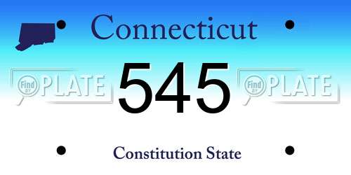 545 Connecticut License Plate