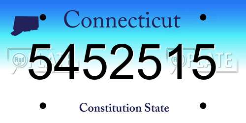 5452515 Connecticut License Plate