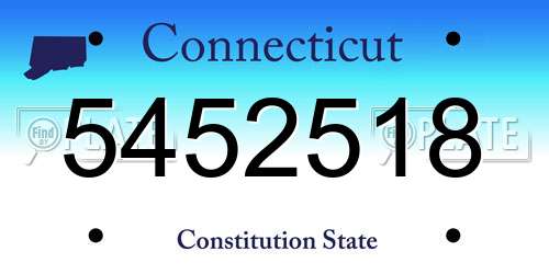 5452518 Connecticut License Plate