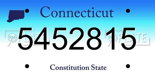 5452815 Connecticut License Plate