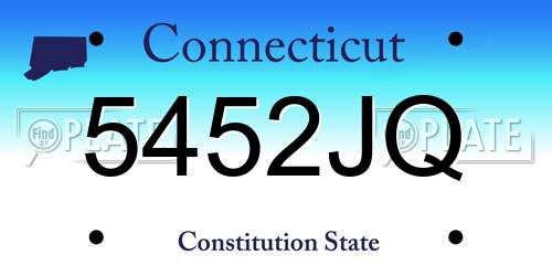 5452JQ Connecticut License Plate