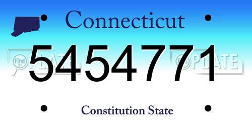 5454771 Connecticut License Plate