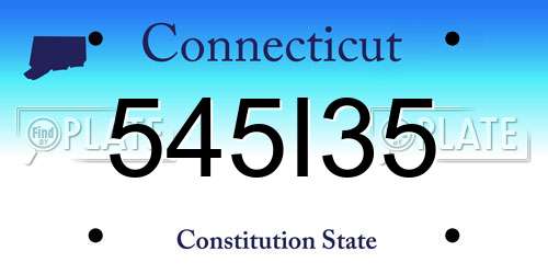 545I35 Connecticut License Plate